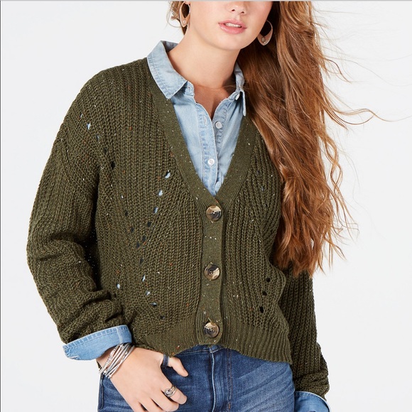 Ultra flirt Cardigan sweater green size XS - Picture 6 of 7